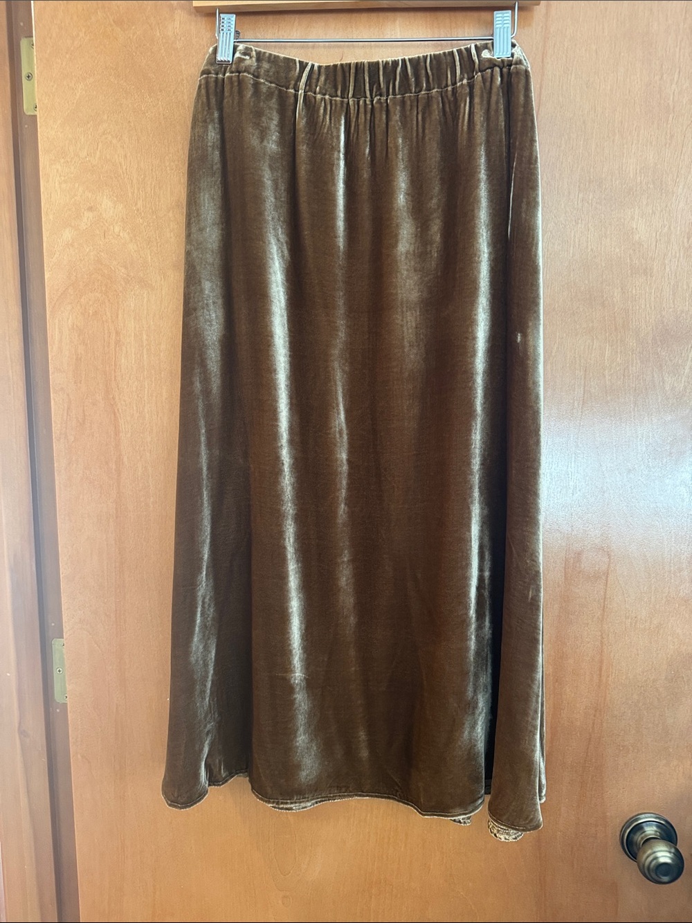 Eileen Fisher Brown Velvet Skirt. Size L.